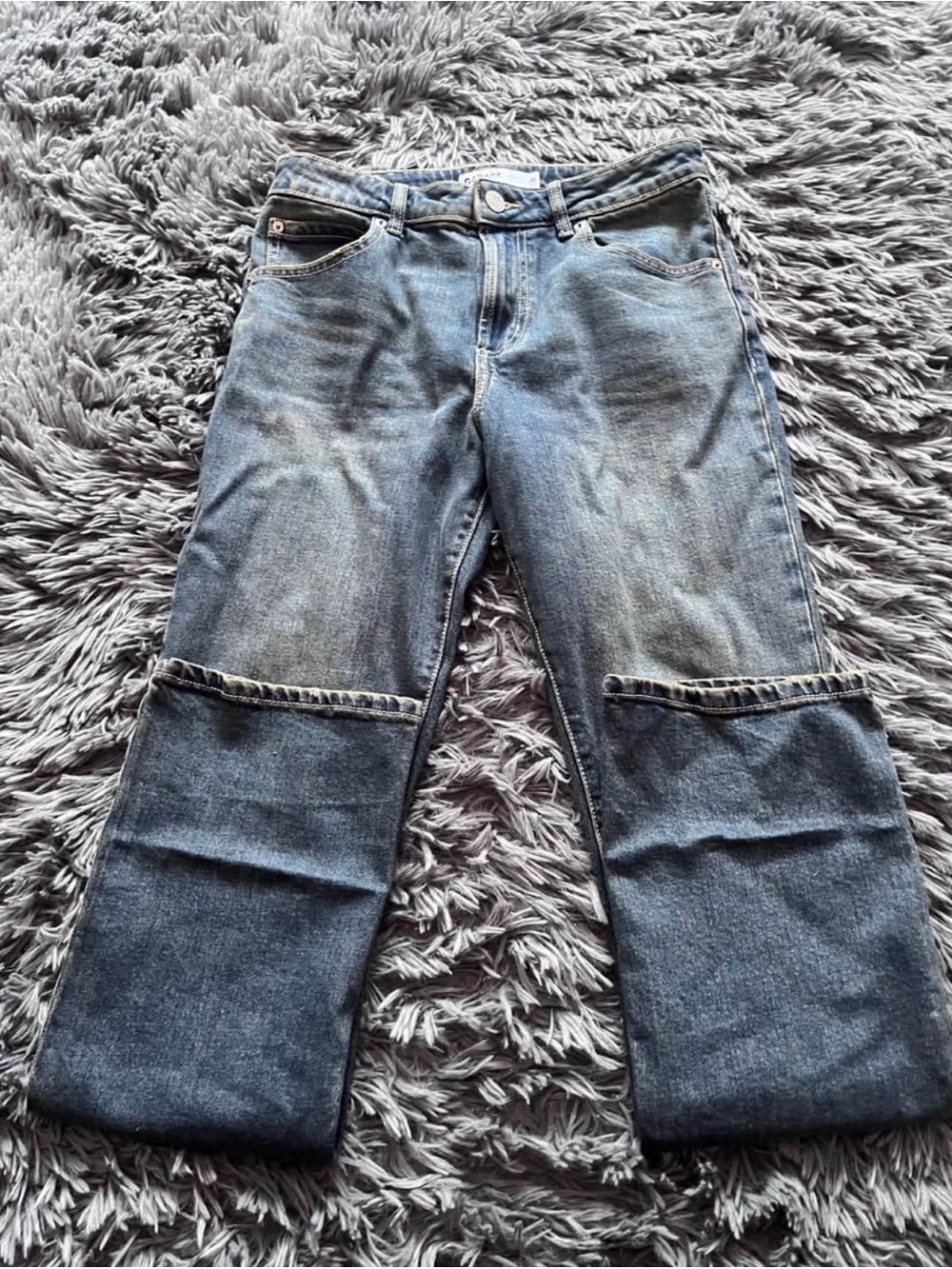 Garage Women's Two-Tone Blue Flared Jeans